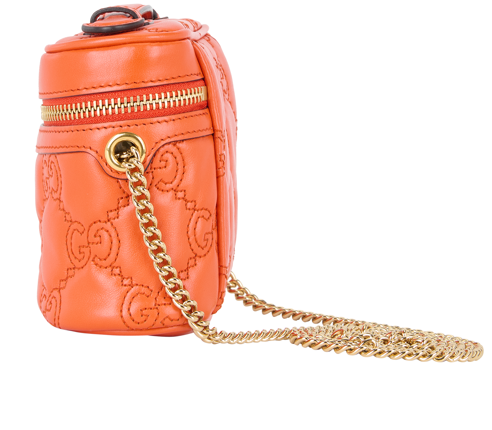 Mini GG Top Handle, &pound;850, Handbags, Orange, Leather, Bottom view
